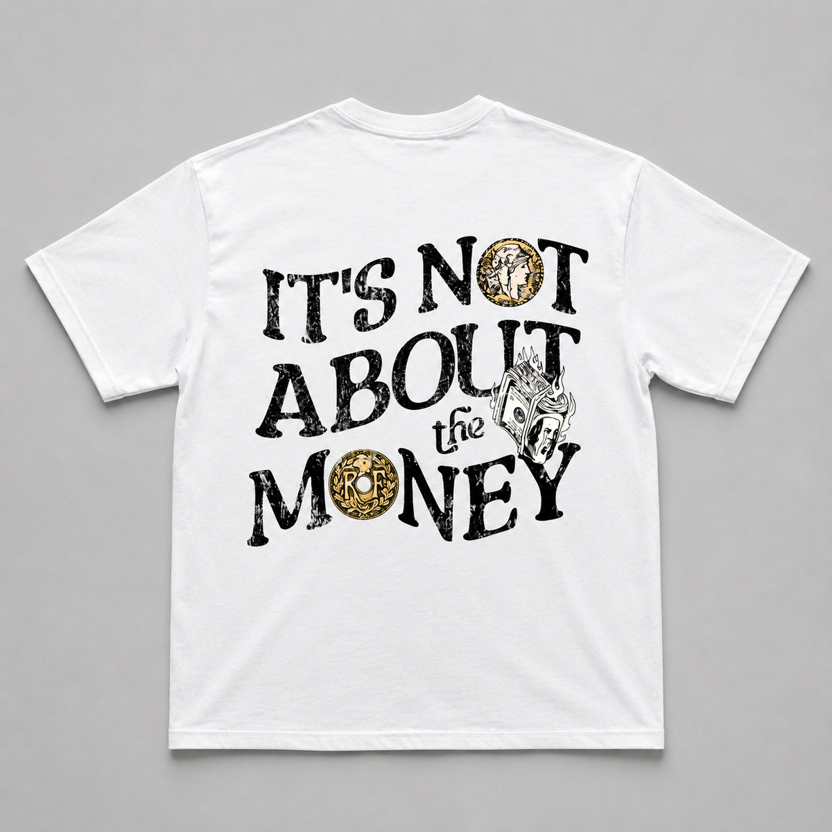 Women's Vintage Cotton Golden Money T-Shirt