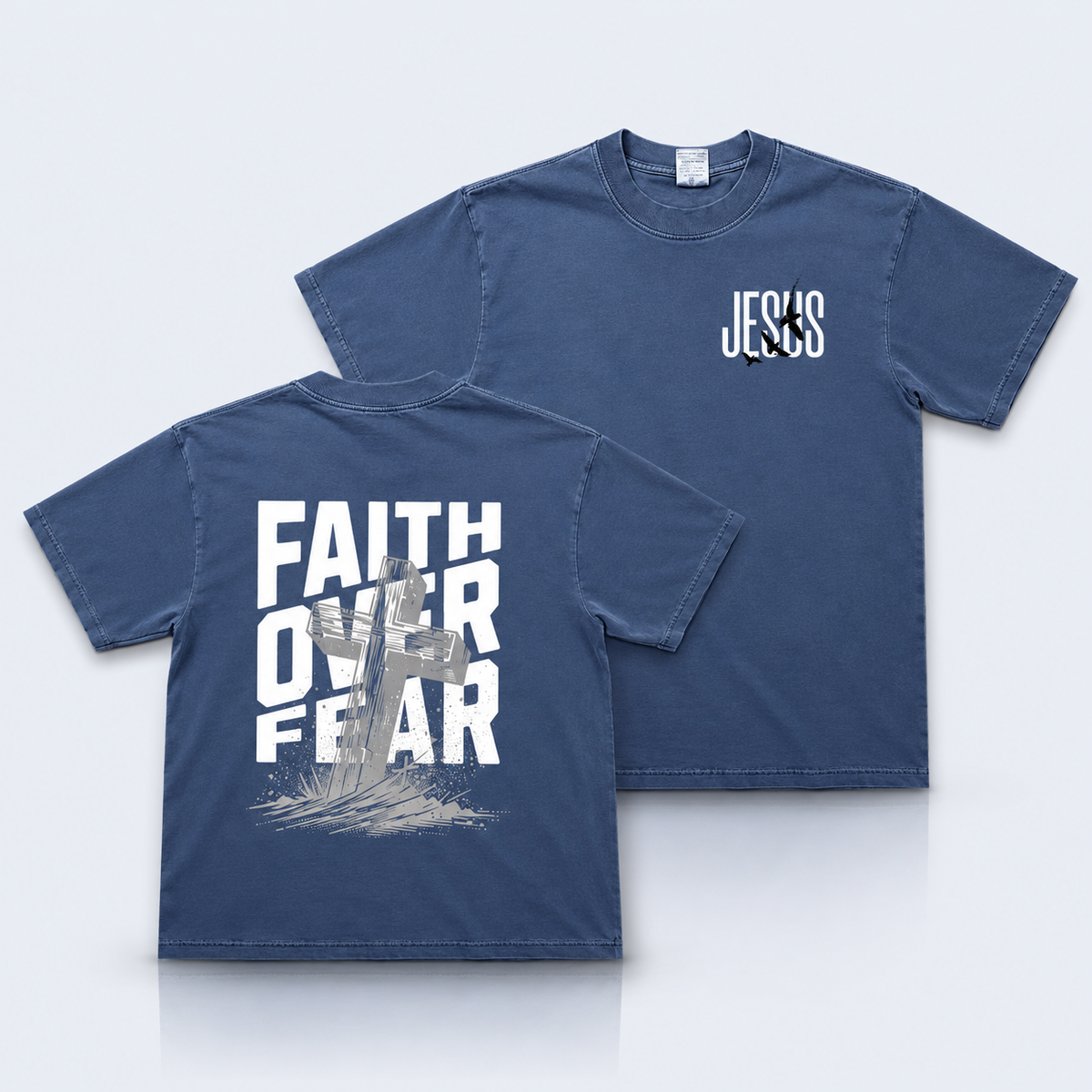 Faith Over Fear Heavyweight Cotton Oversized T-Shirt