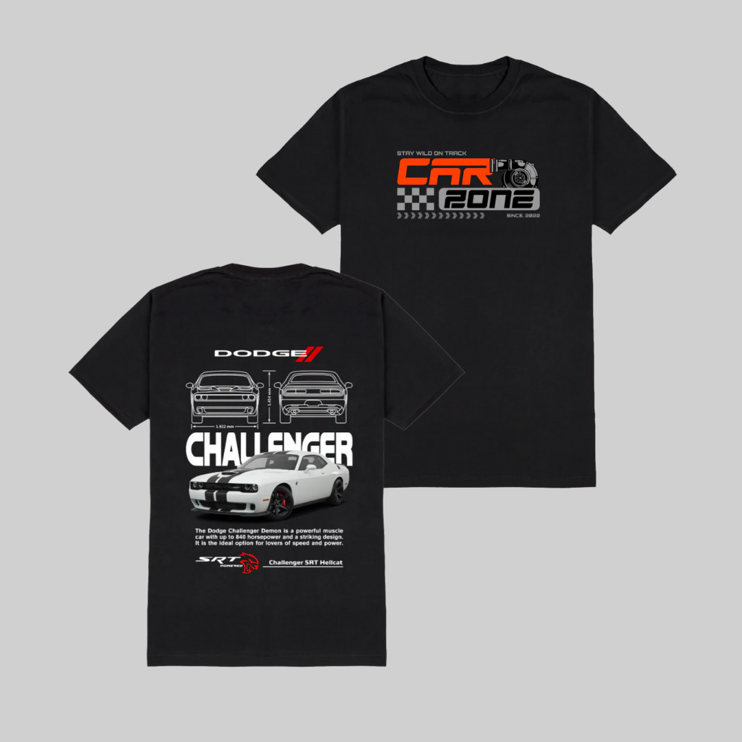 Dodge Challenger Demon Graphic T-Shirt, 100% Cotton