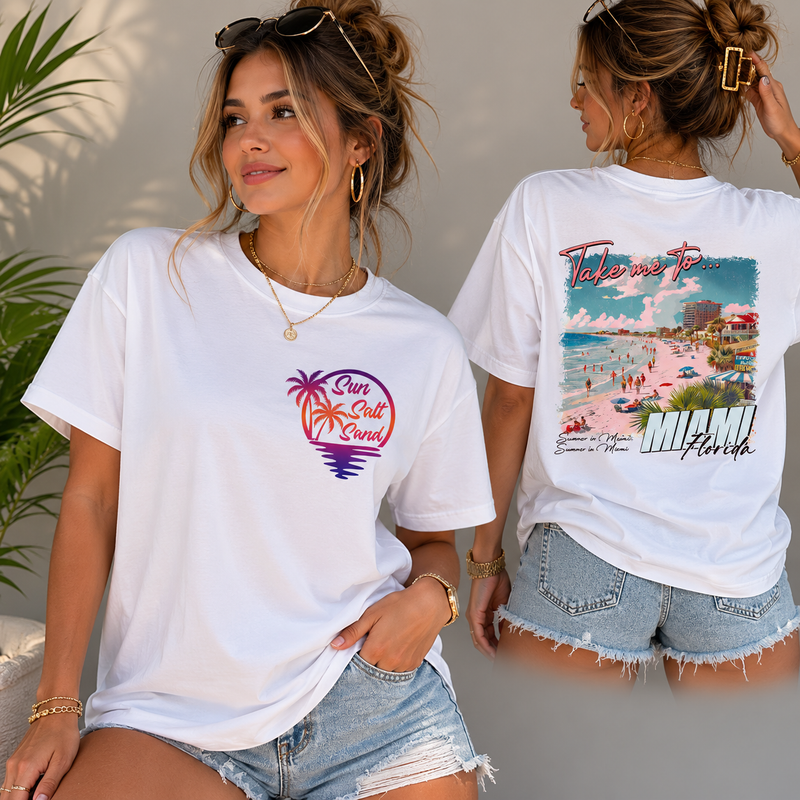 Take Me to Miami Women's Cotton Graphic Tee
